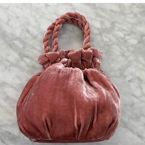 NEW Staud Velvet Grace Braid Bucket Clutch Bag